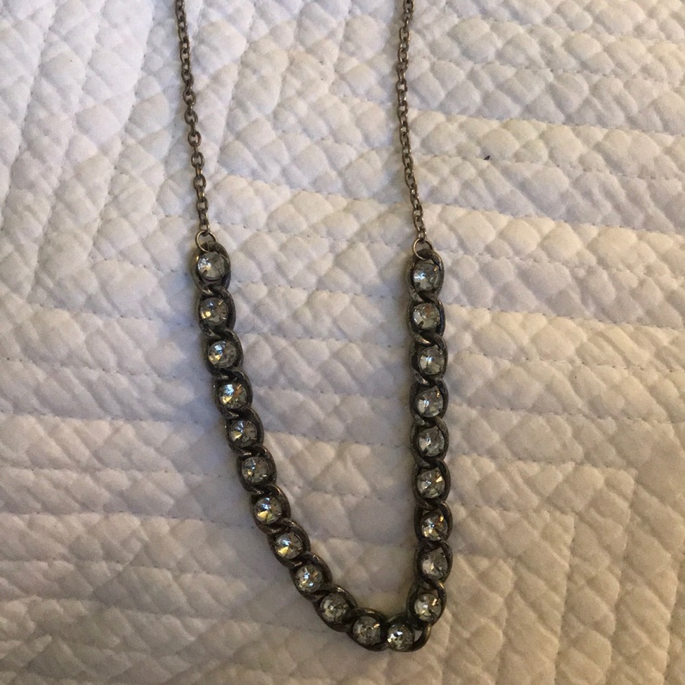 Vintage rhinestone chain necklace